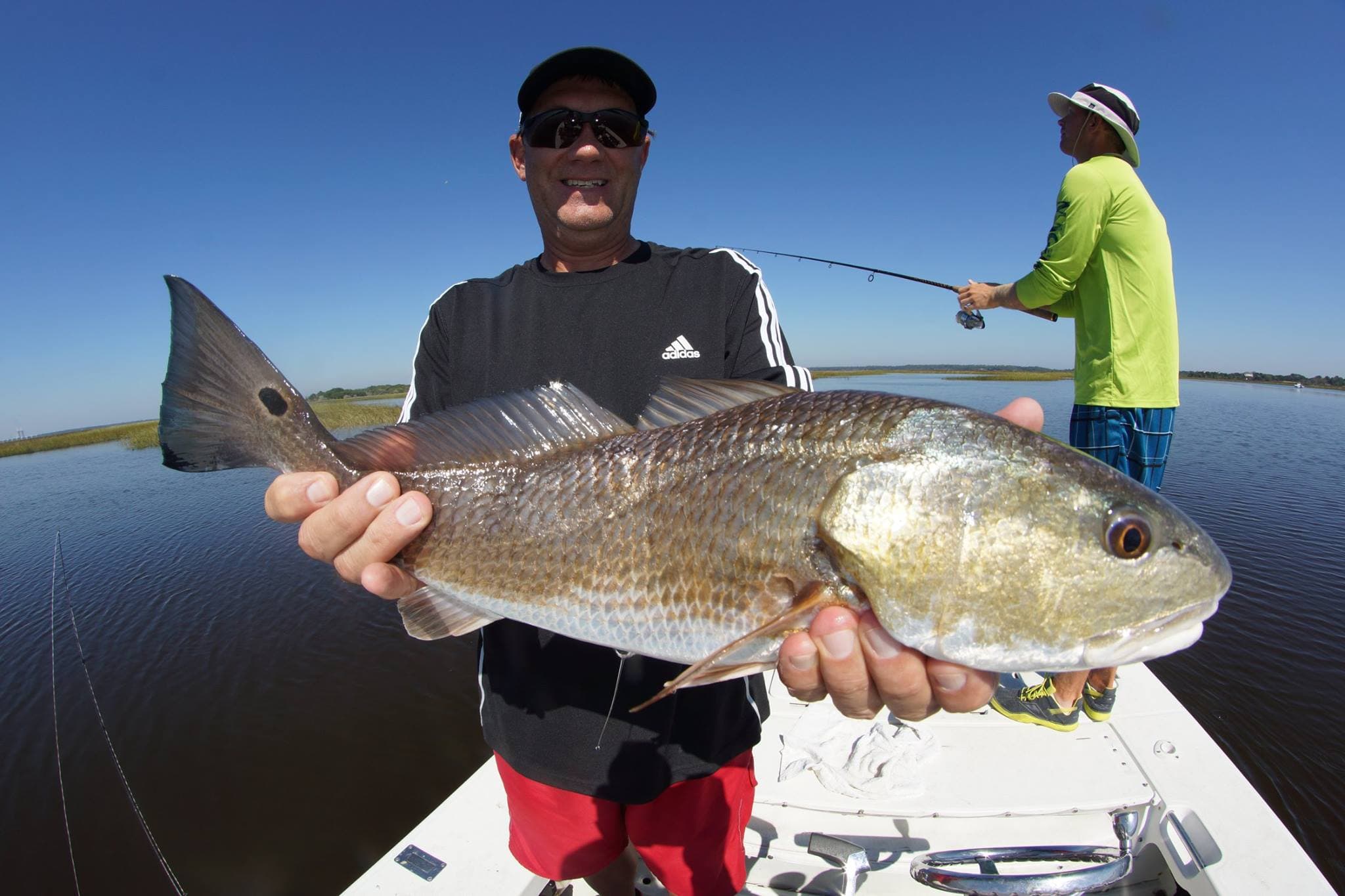 Father and Son Fishing with Captain Roger Bump